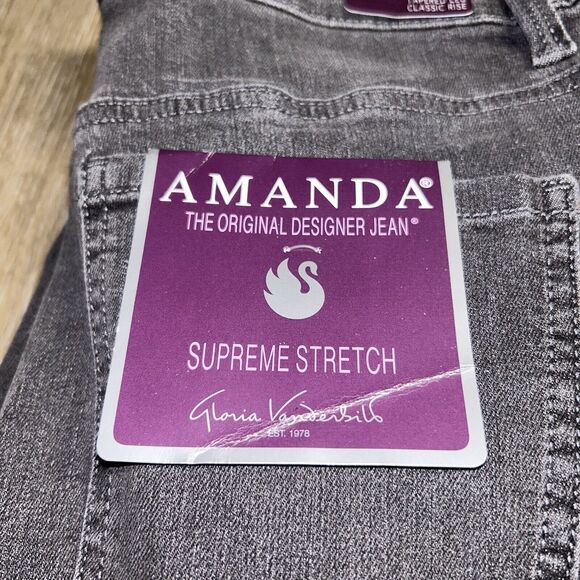 Gloria Vanderbilt Amanda Supreme Stretch Women's Jeans Classic Rise Size 8 Avg - Picture 2 of 13